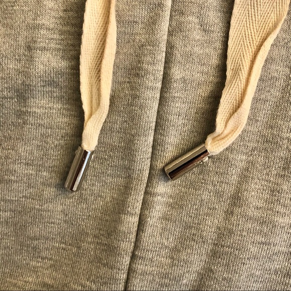 Grey silver lace up sweatshirt NWT - Picture 4 of 5